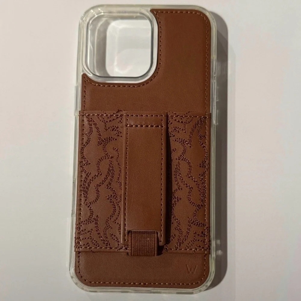 16 pro max Stylish Brown Leather Phone Case with Stand - Picture 1 of 1
